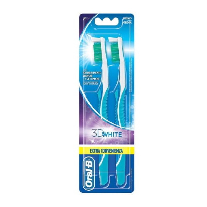 Oral-B 3D White 35, Οδοντόβουρτσα Μέτρια 2τμχ 