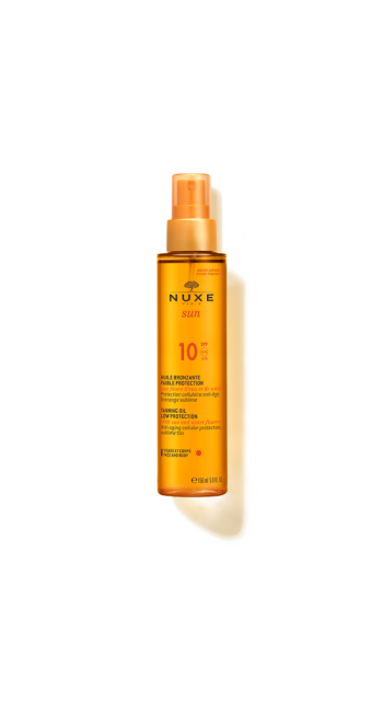 Nuxe Sun Λάδι Μαυρίσματος Για Πρόσωπο & Σώμα SPF10, 150ml