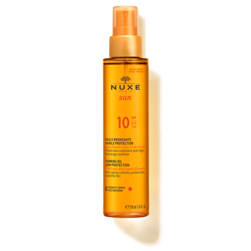 Nuxe Sun Λάδι Μαυρίσματος Για Πρόσωπο & Σώμα SPF10, 150ml