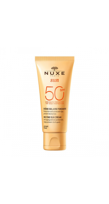 Nuxe Melting Sun Cream High Protection Αντηλιακή Κρέμα Προσώπου SPF50, 50ml