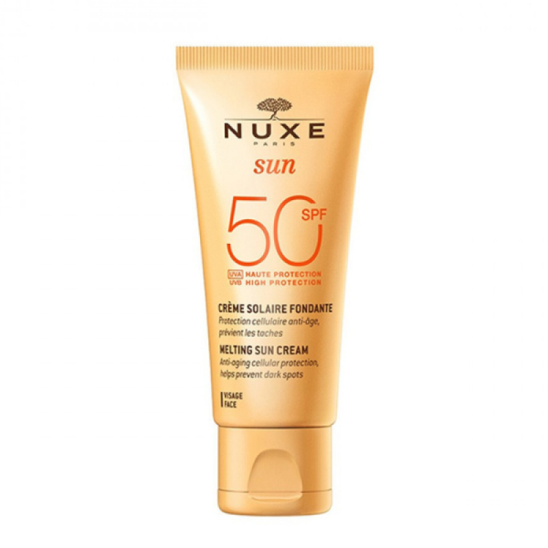 Nuxe Melting Sun Cream High Protection Αντηλιακή Κρέμα Προσώπου SPF50, 50ml