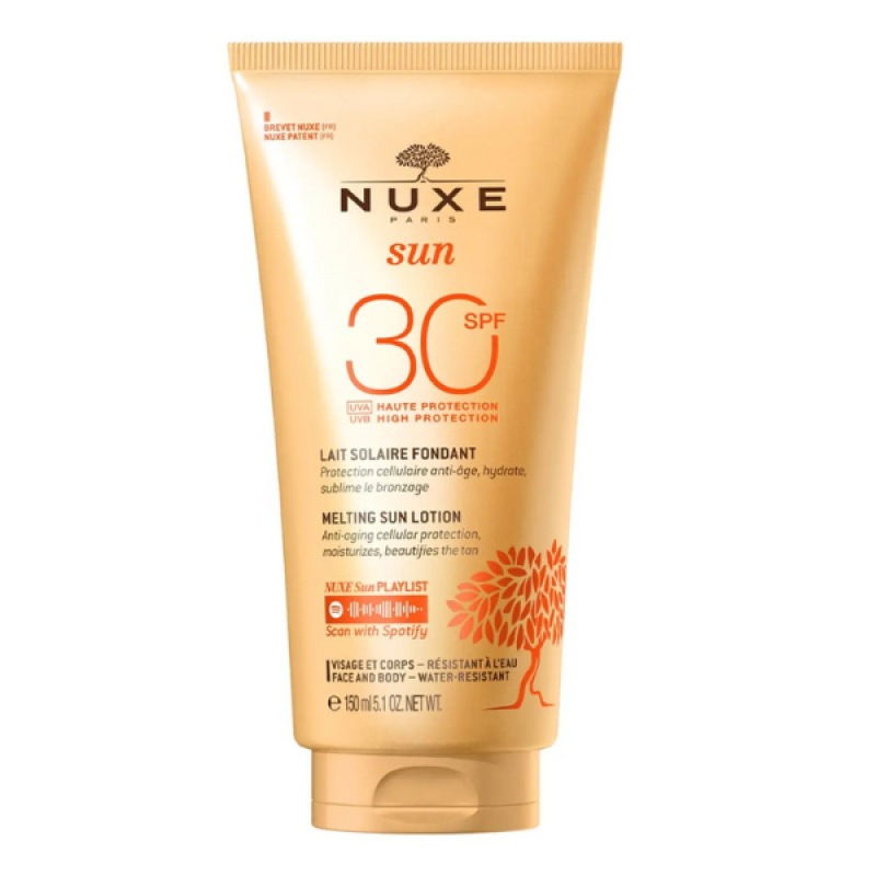 Nuxe Μelting Sun Lotion Αντηλιακό Γαλάκτωμα Υψηλής Προστασίας για Πρόσωπο & Σώμα SPF30, 150ml