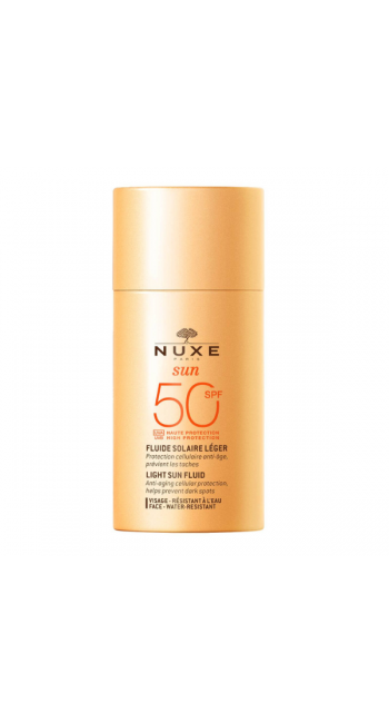 Nuxe Light Sun Fluid Αντηλιακή Αντιγηραντική Κρέμα Προσώπου SPF50, 50ml