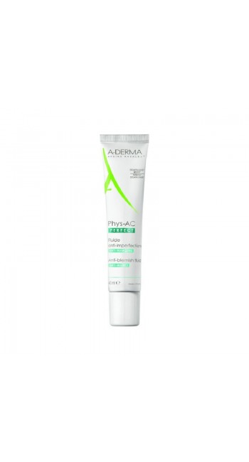 A-Derma Phys-AC Perfect Anti-Blemish Fluid Λεπτόρρευστη Κρέμα κατά των Ατελειών & των Σημαδιών, 40ml