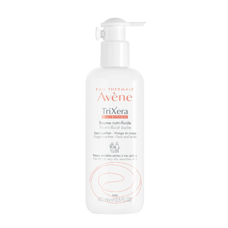 Avene Trixera Nutrition Nutri-Fluid Balm, Θρεπτικό Baume Χωρίς Άρωμα για Ξηρές/Πολύ Ξηρές, 400ml 