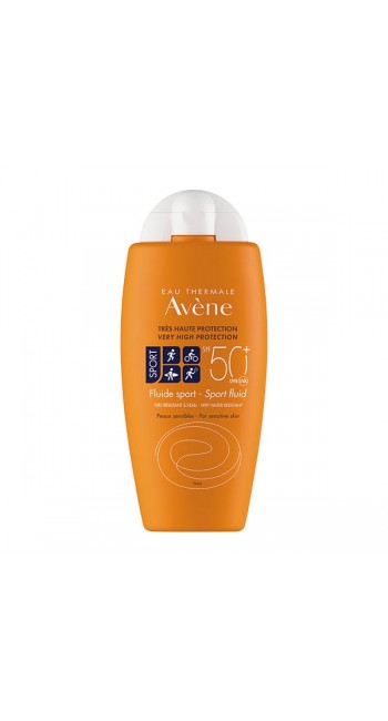 Avene Fluide Sport SPF50+ Αντιηλιακό Γαλάκτωμα για Πρόσωπο & Σώμα Ιδανικό για Αθλητικές Δραστηριότητες, 100ml