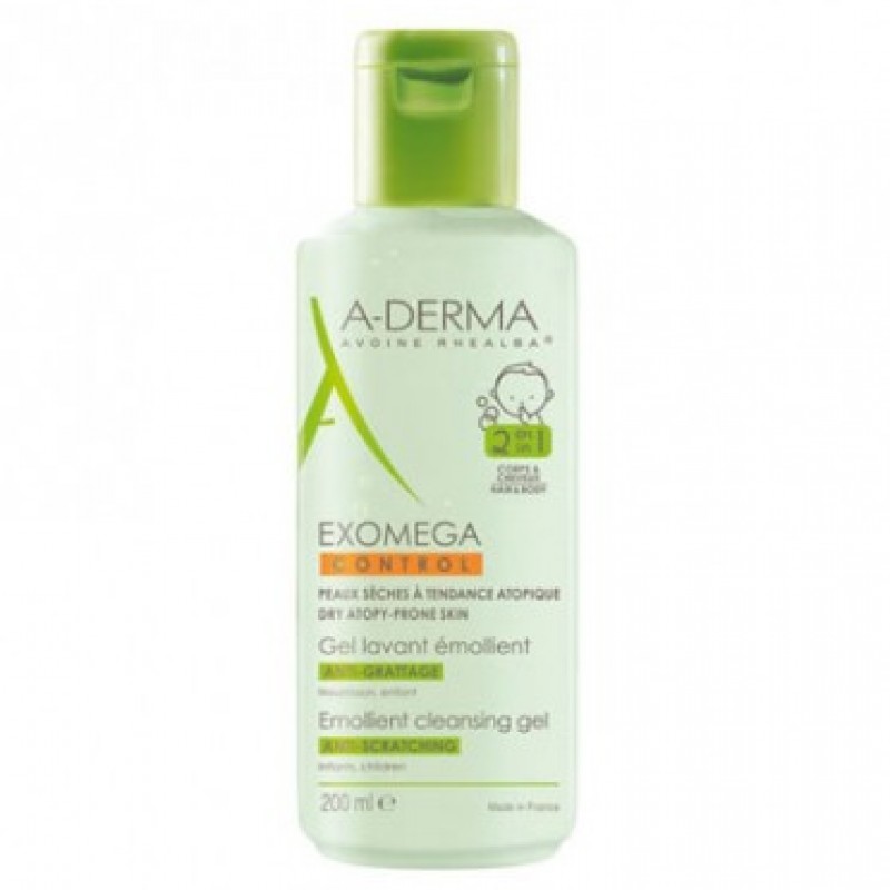 A-Derma Exomega Control Gel Καθαρισμού για Σώμα/Μαλλιά - Ατοπικό Δέρμα 200ml