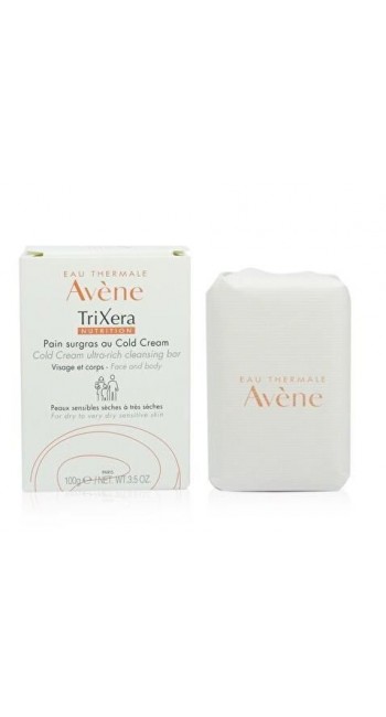 Avene Trixera Nutrition Pain Surgras Στερεή Πλάκα Καθαρισμού Πλούσια σε Cold Cream για Πρόσωπο & Σώμα, Ξηρό/Πολύ Ξηρό Δέρμα, 100gr