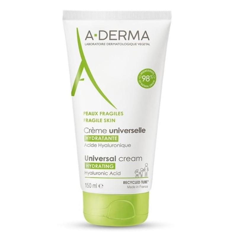 A-Derma Universal Moisturizing Cream Ενυδατική Κρέμα για Όλη την Οικογένεια Πρόσωπο & Σώμα, 150ml