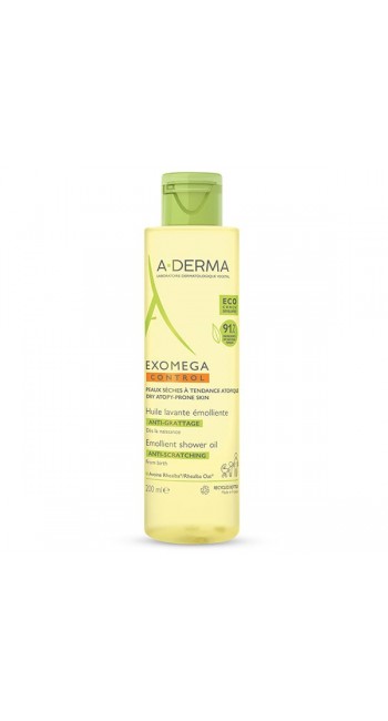 A-Derma Exomega Control Emollient Shower Oil Έλαιο Καθαρισμού για Ατοπικό Δέρμα, 200ml