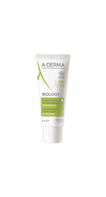 A-Derma Biology Creme Legere Hydrating Light Cream Ενυδατική Κρέμα με Ελαφριά Υφή, 40ml