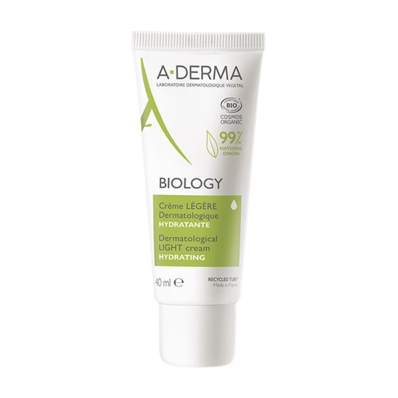 A-Derma Biology Creme Legere Hydrating Light Cream Ενυδατική Κρέμα με Ελαφριά Υφή, 40ml