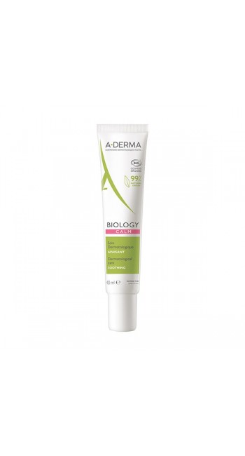 A-Derma Biology Calm Soin Apaisant Soothing Cream Δερματολογική Καταπραϋντική Φροντίδα για το Αντιδραστικό Δέρμα, 40ml