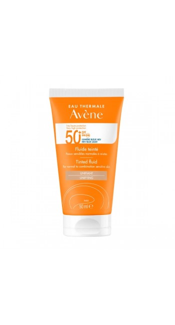 Avene Fluide Tinted TriAsorB SPF50+ Αντιηλιακή Κρέμα Προσώπου με Χρώμα, 50ml