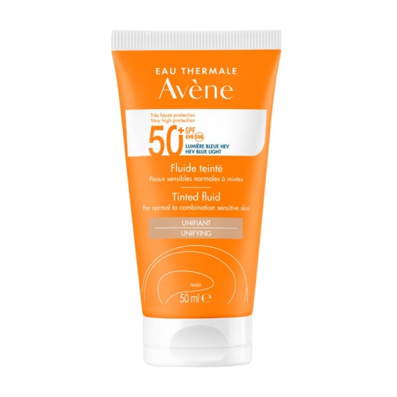 Avene Fluide Tinted TriAsorB SPF50+ Αντιηλιακή Κρέμα Προσώπου με Χρώμα, 50ml