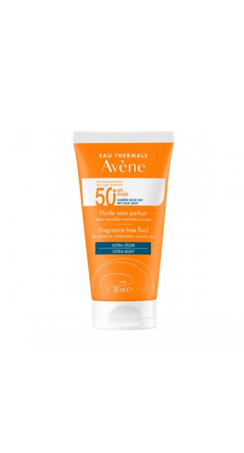 Avene Soins Solaires Fluide Sans Parfum SPF50+ Αντιηλιακή Κρέμα Προσώπου Χωρίς Άρωμα, 50ml