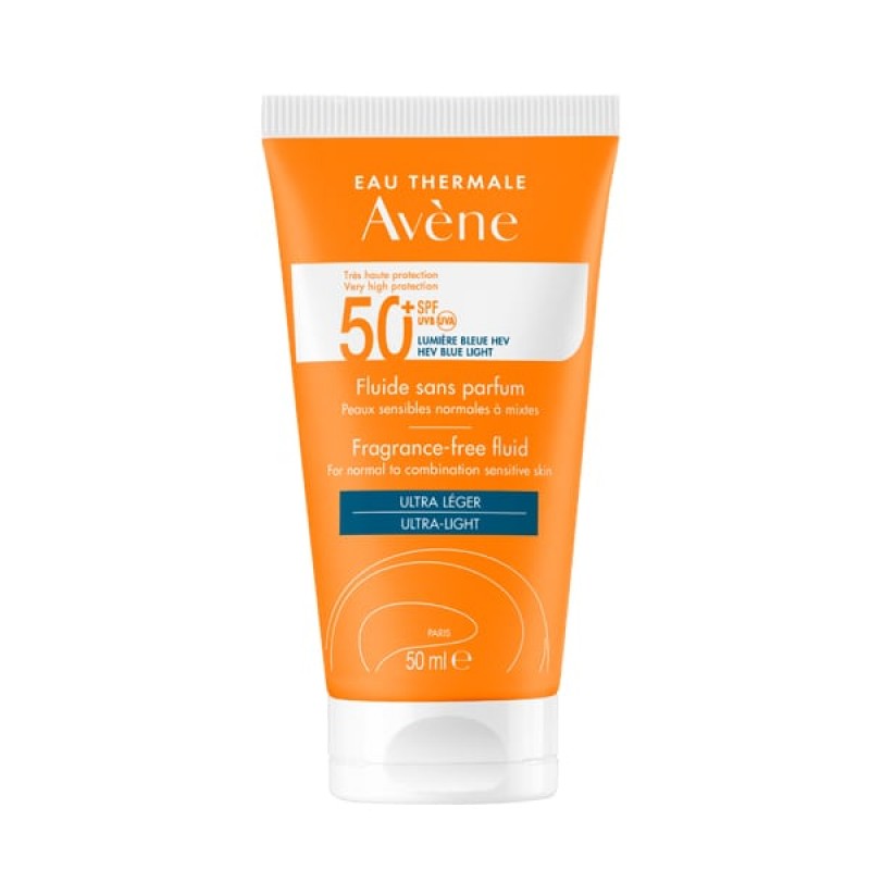 Avene Soins Solaires Fluide Sans Parfum SPF50+ Αντιηλιακή Κρέμα Προσώπου Χωρίς Άρωμα, 50ml