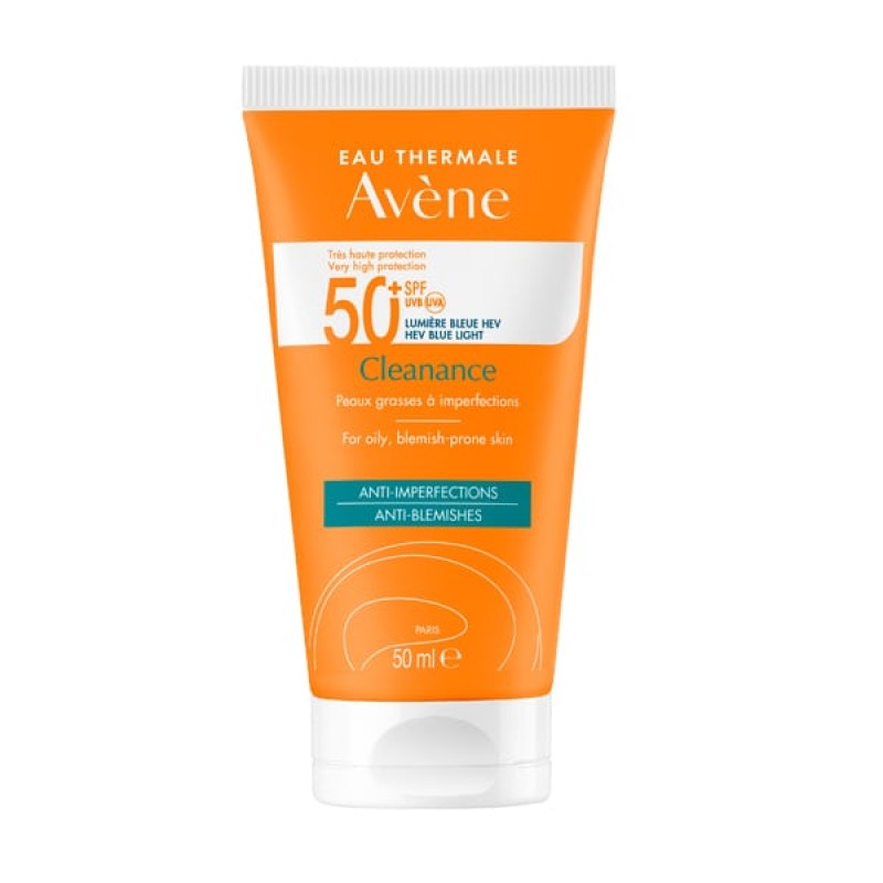 Avene Cleanance Solaire SPF50+ Αντιηλιακή Κρέμα Προσώπου για Λιπαρή με Ατέλειες Επιδερμίδα, 50ml