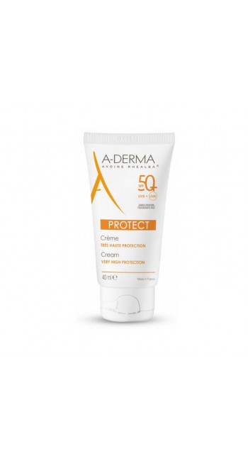 A-Derma Protect Creme SPF50+ Sans Parfum Αντηλιακή Κρέμα Προσώπου Χωρίς Άρωμα Πολύ Υψηλής Προστασίας για Κανονικές προς Ξηρές Επιδερμίδες, 40ml