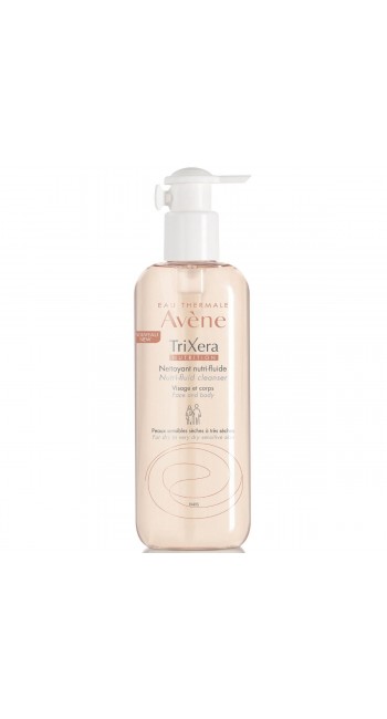 Avene Trixera Nutrition Nettoyant Nutri-Fluide Cleanser, Λεπτόρευστο Καθαριστικό Πρόσωπο/Σώμα Ξηρό Δέρμα 500ml 