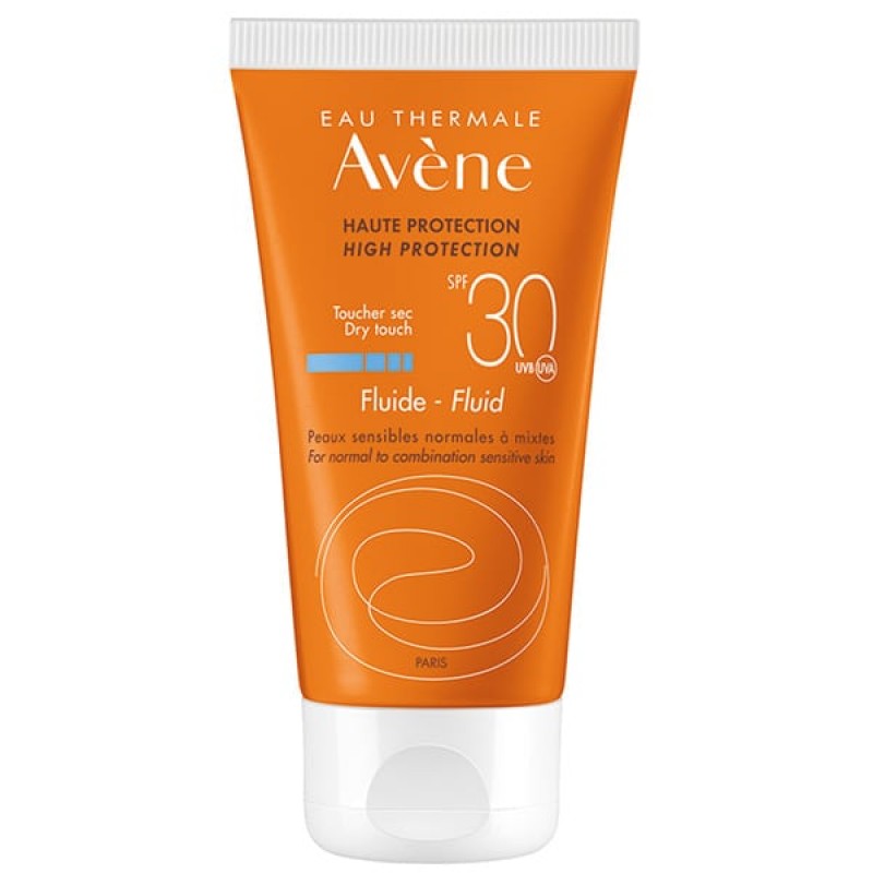 Avene Fluid SPF30, Αντηλιακή Λεπτόρρευστη Κρέμα Προσώπου για Ευαίσθητο Δέρμα, 50ml