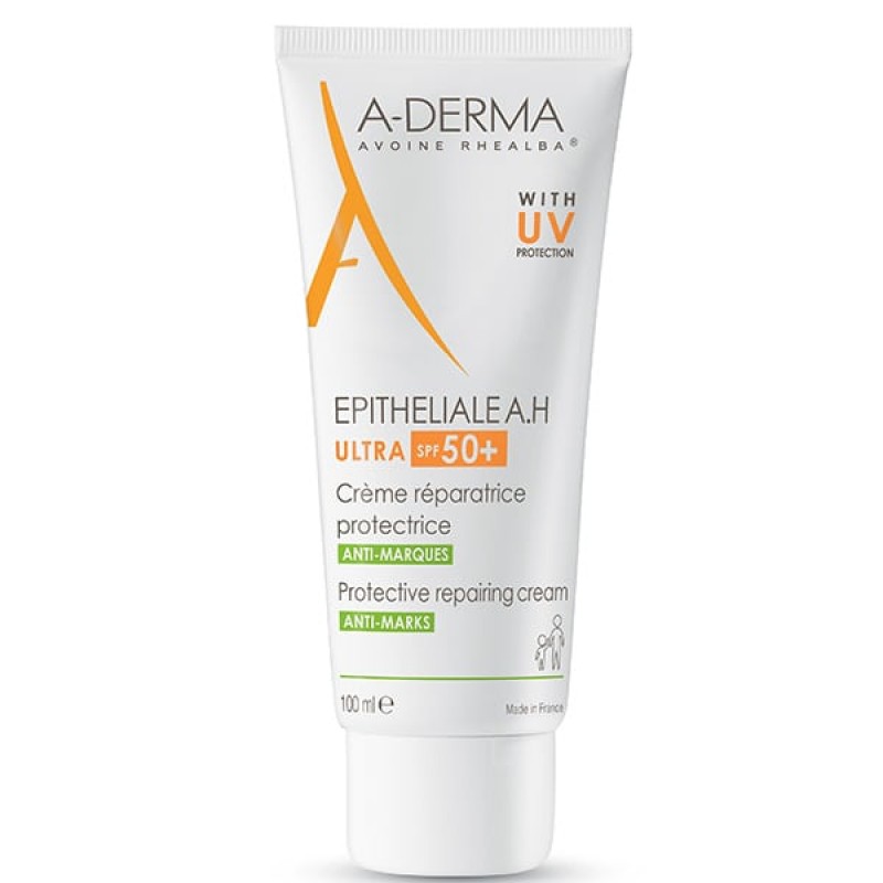 A-Derma Epitheliale A.H. Ultra SPF50+ Προστατευτική Επανορθωτική Κρέμα Κατά των Σημαδιών, 100ml