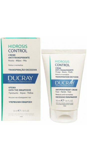 Ducray Hidrosis Control Anti-Perspirant Cream Αντιιδρωτική Κρέμα για Πρόσωπο, Χέρια & Πόδια, 50ml