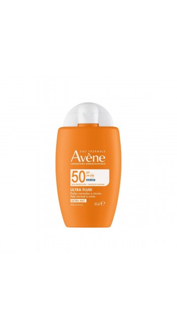 Avene Ultra Fluid Invisible Aντηλιακή Κρέμα Προσώπου SPF50, 50ml 