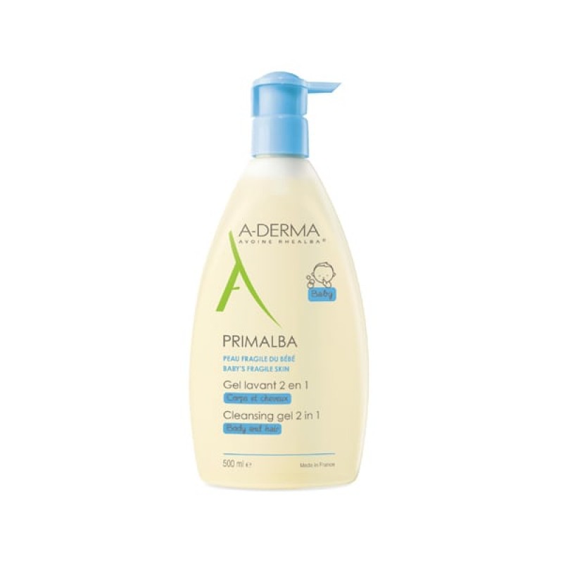 A-Derma Primalba Bebe Απαλό Αφρόλουτρο Για Μαλλιά & Σώμα 500ml