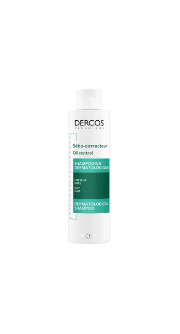 Vichy Dercos Oil Control Dermatological Shampoo Σαμπουάν για τη Ρύθμιση της Λιπαρότητας, 200ml