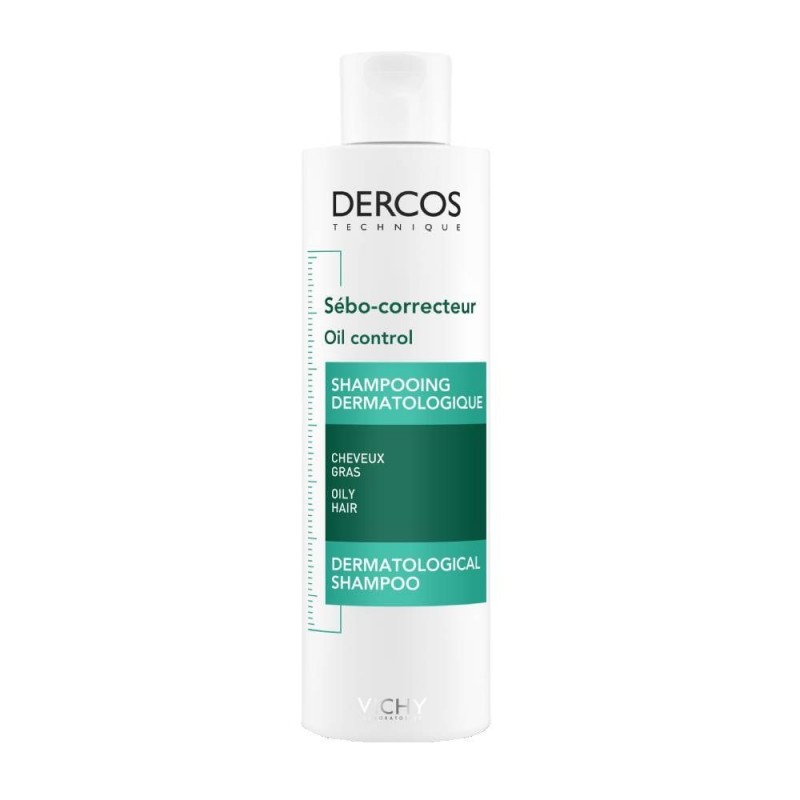 Vichy Dercos Oil Control Dermatological Shampoo Σαμπουάν για τη Ρύθμιση της Λιπαρότητας, 200ml