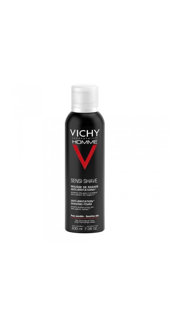 Vichy Homme Αnti Irritation Shaving Foam Αφρός Ξυρίσματος για Ευαίσθητες Επιδερμίδες, 200ml