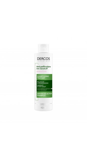 Vichy Dercos Anti Dandruff Shampoo Sensitive Σαμπουάν για τη Ρύθμιση της Ξηροδερμίας & της Πιτυρίδας, 200ml