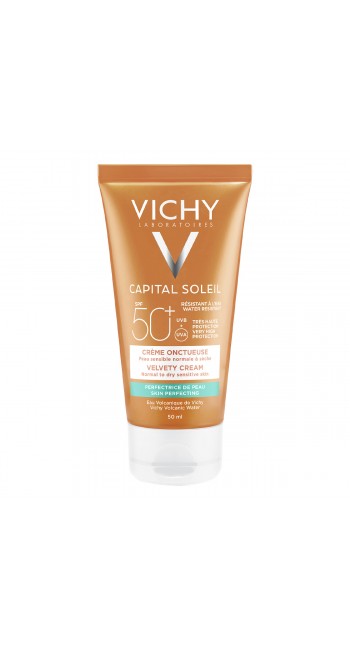 Vichy Capital Soleil Αντηλιακή Κρέμα Προσώπου SPF50+ με Βελούδινη Υφή, 50ml