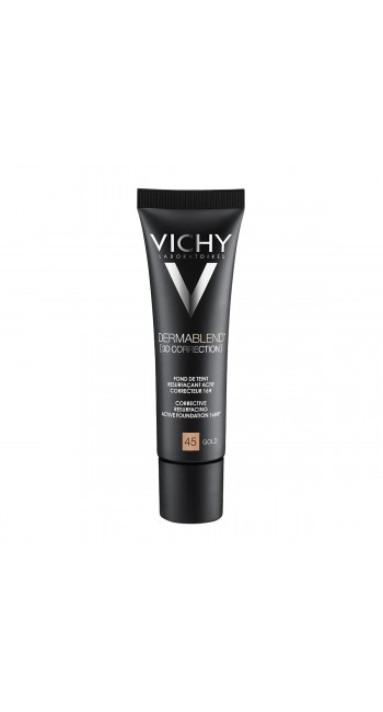 Vichy Dermablend 3D No.45 Make Up Ενεργής Διόρθωσης 16 Ωρών για Υψηλή Κάλυψη και Επανόρθωση, 30ml