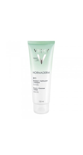 Vichy Normaderm Exfoliant & Nettoyant & Masque 3 σε 1 Απολέπιση, Καθαρισμός & Μάσκα για Λιπαρές Επιδερμίδες, 125 ml