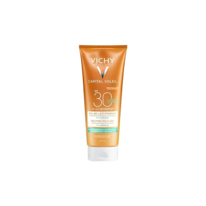 Vichy Ideal Soleil Έξτρα απαλό γαλάκτωμα-gel για νωπή ή στεγνή επιδερμίδα SPF30 200ml 