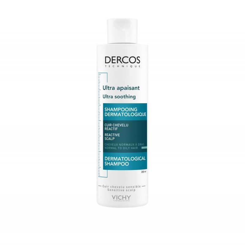 Vichy Dercos Ultra Soothing Greasy Hair Καταπραϋντικό Σαμπουάν για Κανονικά - Λιπαρά Μαλλιά, 200ml