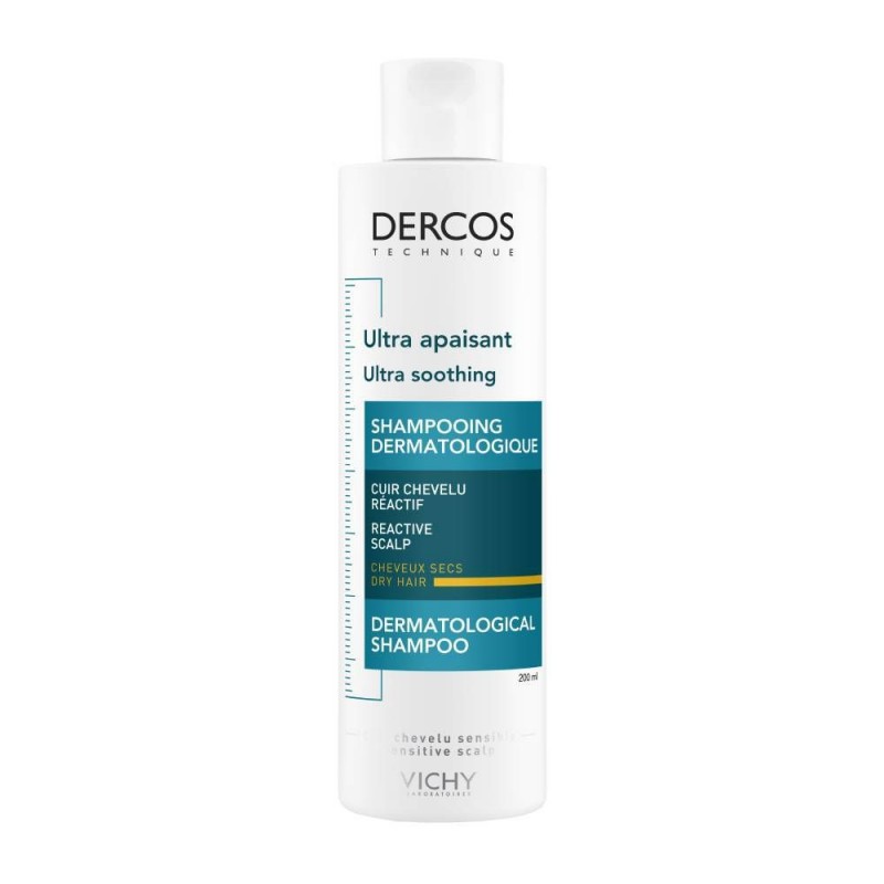 Vichy Dercos Ultra Soothing Dry Hair Καταπραϋντικό Σαμπουάν για Ξηρά Μαλλιά, 200ml