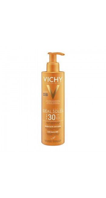 Vichy Ideal Soleil SPF30 Αντηλιακό Γαλάκτωμα για Πρόσωπο/Σώμα Κατά της Άμμου, 200ml 