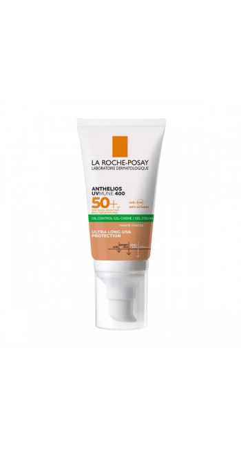 La Roche Posay Anthelios UVMUNE 400 Oil Control Gel Cream SPF50+ Αντηλιακή Κρέμα Προσώπου για Ματ Αποτέλεσμα Με Χρώμα, 50ml