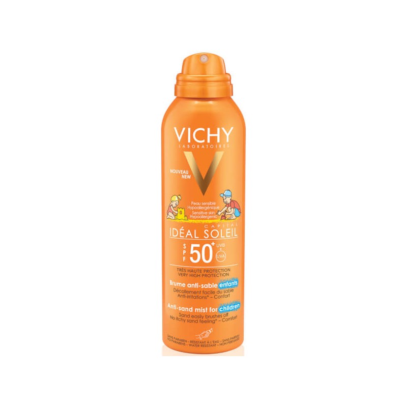 Vichy ideal Soleil SPF50+ Παιδικό Αντιηλιακό Spray κατά της άμμου, 200ml 