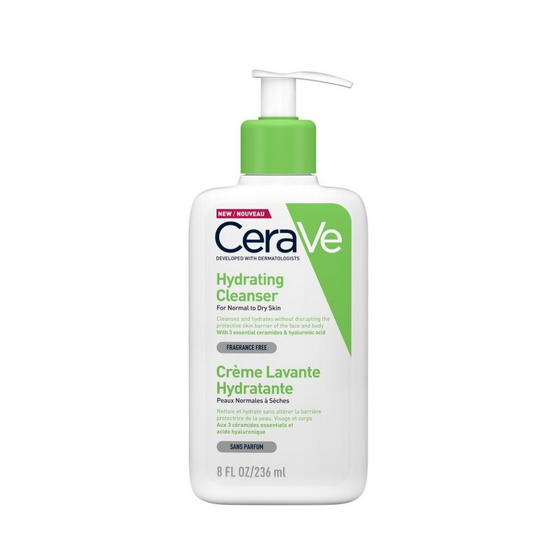 CeraVe Hydrating Cleanser Κρέμα Καθαρισμού για Κανονική - Ξηρή Επιδερμίδα 236ml 