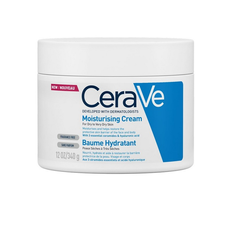 CeraVe Moisturizing Cream Ενυδατική Κρέμα για Ξηρό/Πολύ Ξηρό Δέρμα, 340gr