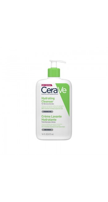 CeraVe Hydrating Cleanser Κρέμα Καθαρισμού για Κανονική - Ξηρή Επιδερμίδα 473ml 