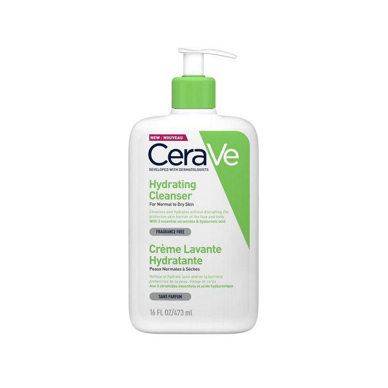 CeraVe Hydrating Cleanser Κρέμα Καθαρισμού για Κανονική - Ξηρή Επιδερμίδα 473ml 