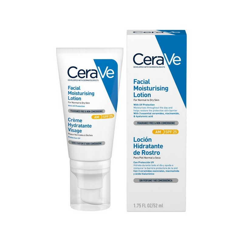 CeraVe Ενυδατική Κρέμα Προσώπου SPF 25, 52ml 