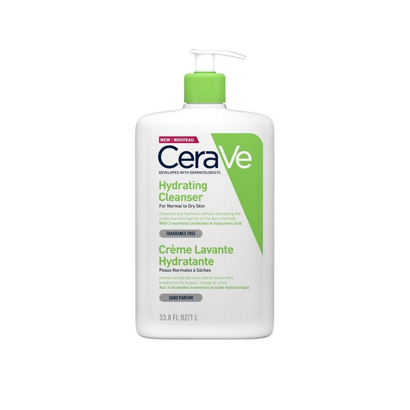 CeraVe Hydrating Cleanser Κρέμα Καθαρισμού για Κανονική - Ξηρή Επιδερμίδα 1000ml 