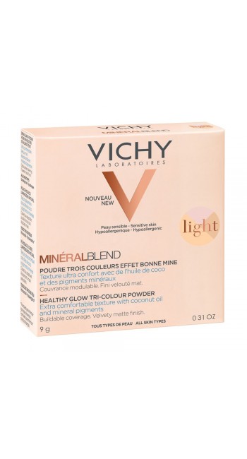 Vichy MineralBlend Healthy Glow-Tri Color Powder Fair Τρίχρωμη Πούδρα για Λάμψη, 9g