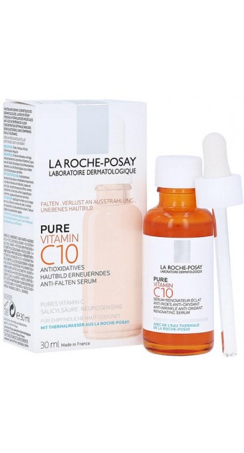 La Roche Posay Pure Vitamin C10 Serum Aντιοξειδωτικός Αντιρυτιδικός Ορός με Βιταμίνη C, 30ml